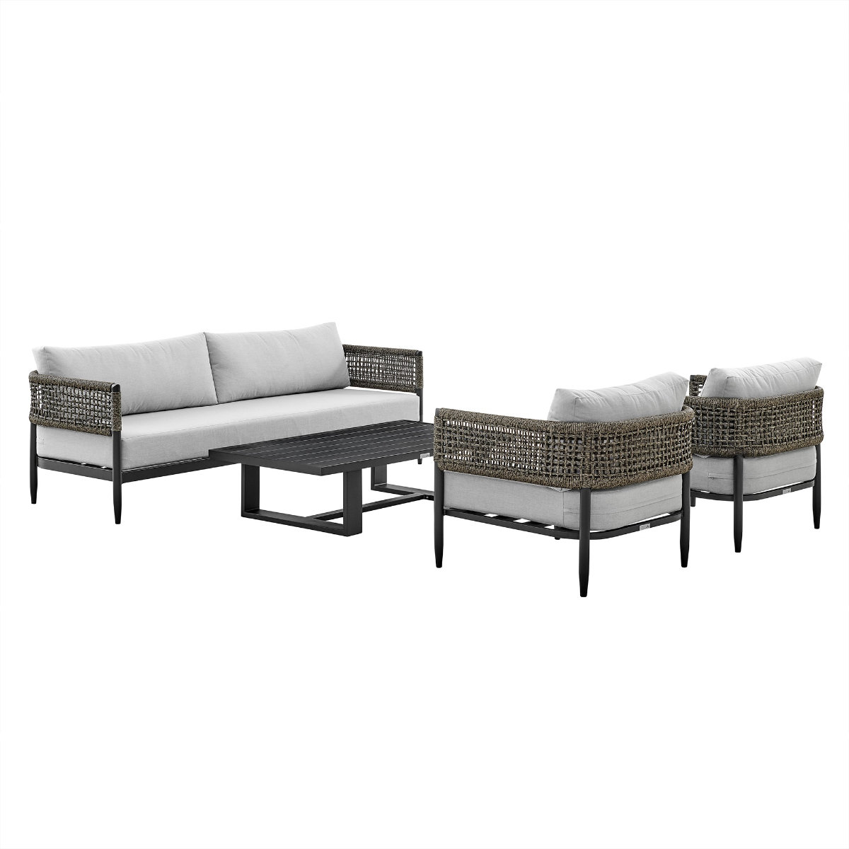 Joss & Main Scotia Polyethylene (PE) Wicker 5 - Person Seating Group with Cushions